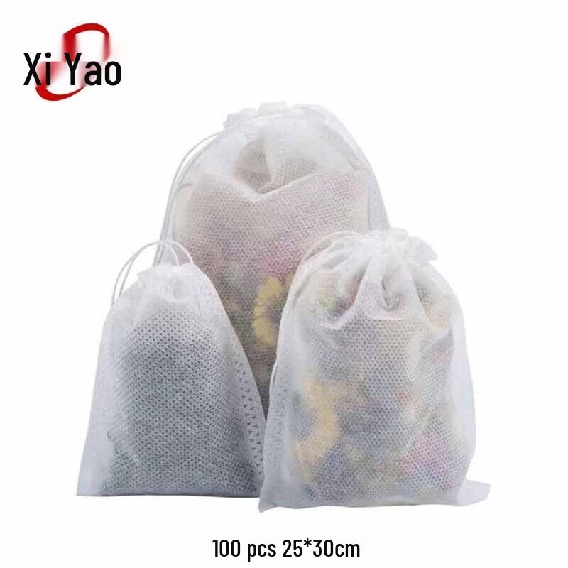 Xiyao Drawstring Filter Bags for Tea & Spices (100-Pack)