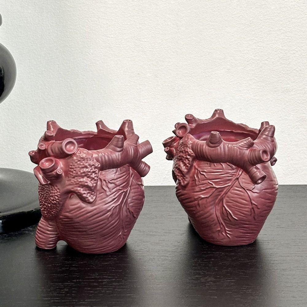 Heart Design Heart Shape Pencil Container Vinyl Desktop Pencil Holder  Home Art Supply