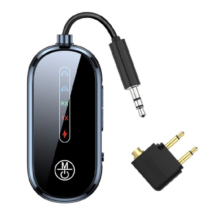 Aircraft Grade Headphone Adapter With Low Latency Bluetooth-compatible Transmitter Double Device Sharing