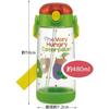 Skater Children's Water Bottle with Straw, Clear, One-Push Operation, Very Hungry Caterpillar Design, 480ml, Girl's PDSH5