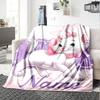 Custom Name Adorable Aristocats Art Flannel Blanket for Super Soft Cute Comfort Blanket for Travel Bedding Couch Sofa Blanket