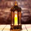 Wind Lantern Six Corners Beautiful Lighting Vintage Christmas LED Candle Lantern Courtyard Decoration