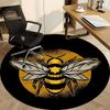 1pc Bee Honey Office Round Area Rug,  Mat Suitable For Office, Under Office Chairs Bedroom Living Room Home Decor, Room Deco