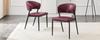Dining Chair Set of 2 Modern Upholstered with Metal Frame, Ergonomic Backrest, Faux Leather Chair for Dining Room Living Room Kitchen - Chair Only