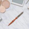 Antistatic Properties Mini Curling Comb Solid Wood Handle Hair Rolling Brush  Scalp Massage