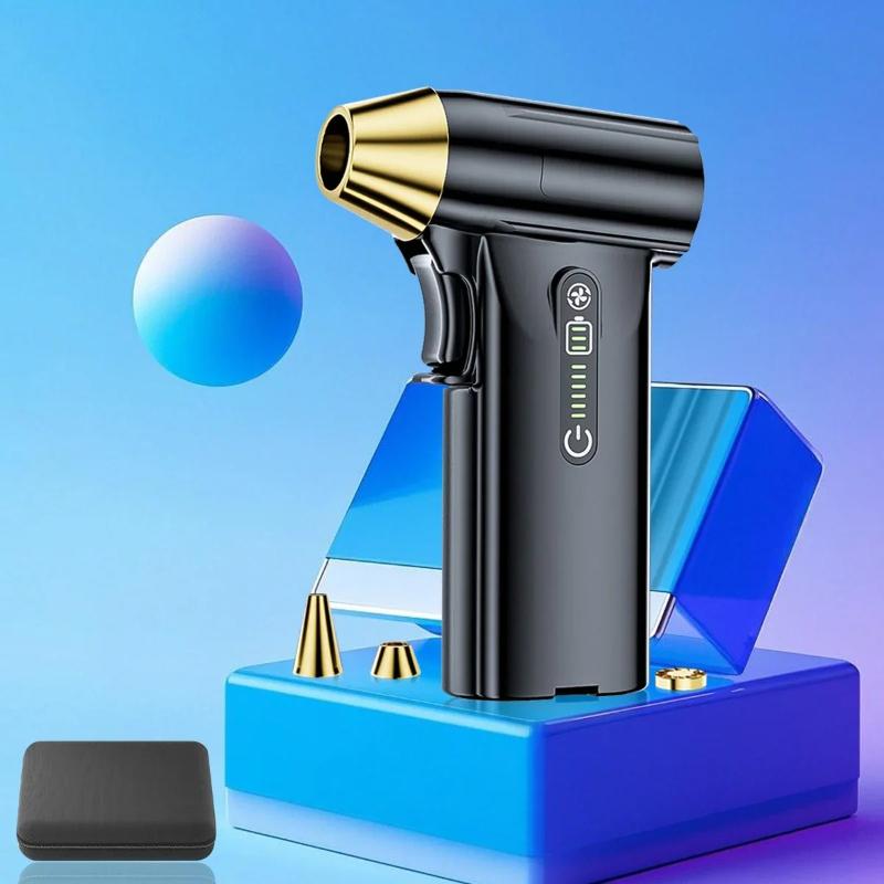 2026 New and Power 130000Rpm Mini Turbo Blower Jet Fan Brushless Motor 52M Wind Force 3 Speed Modes Handheld Duct Fan Type C Charging Portable