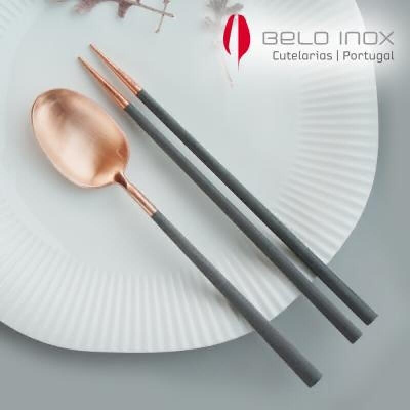 

[belo inox] Нео Серый Розовое Золото Корейский Набор на 2 персоны