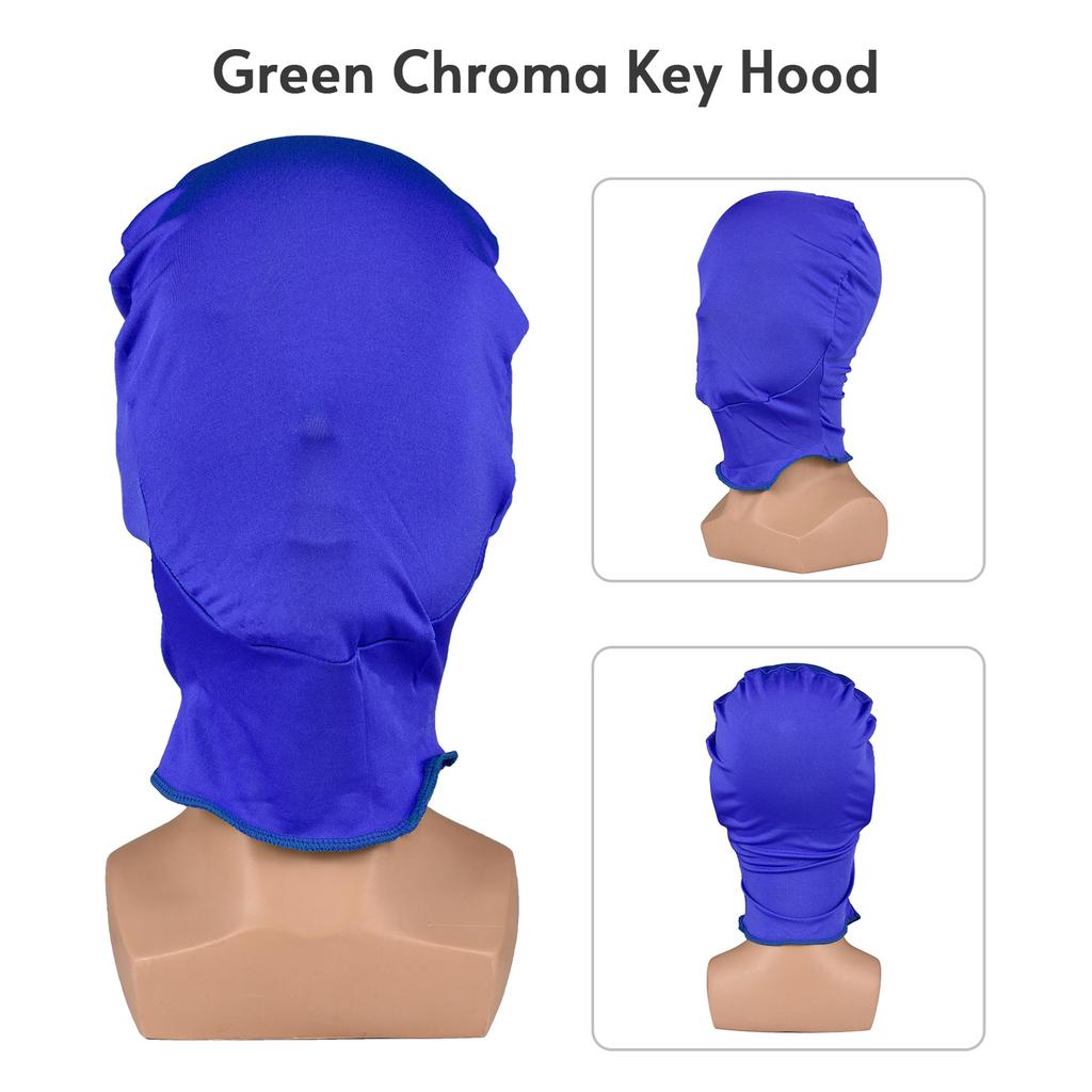 Blue Chroma Key Mask Gloves Chromakey Hood Glove Invisible Effects Background Chroma Keying Blue Gloves Mask for Blue