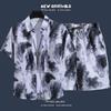 Men's Hawaiian Style Floral Summer Short Sleeve Shirt & Shorts Set