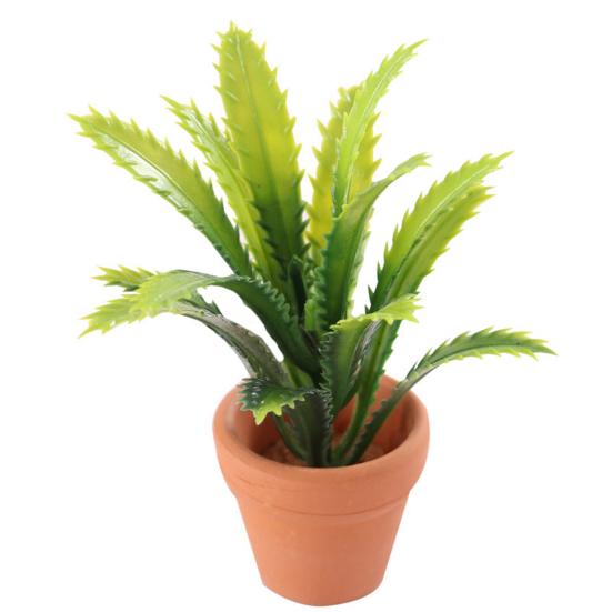 Handiwork Portable Creative Shock-proof 1:12 Scale Pretend Play Dollhouse Fake Pot Plant Miniature Green