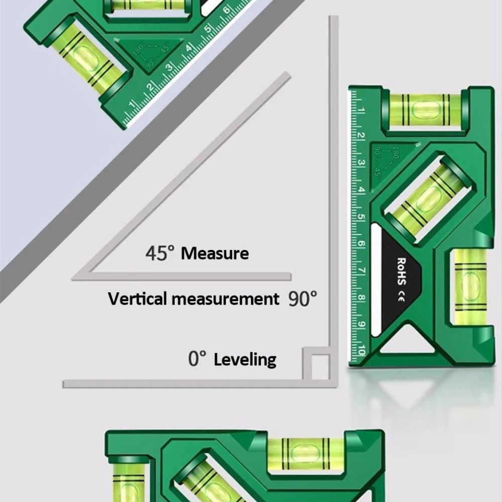Horizontal & Vertical Measure Mini Protractor Pocket Woodworking Level Gauge Magnetic Level Gauge