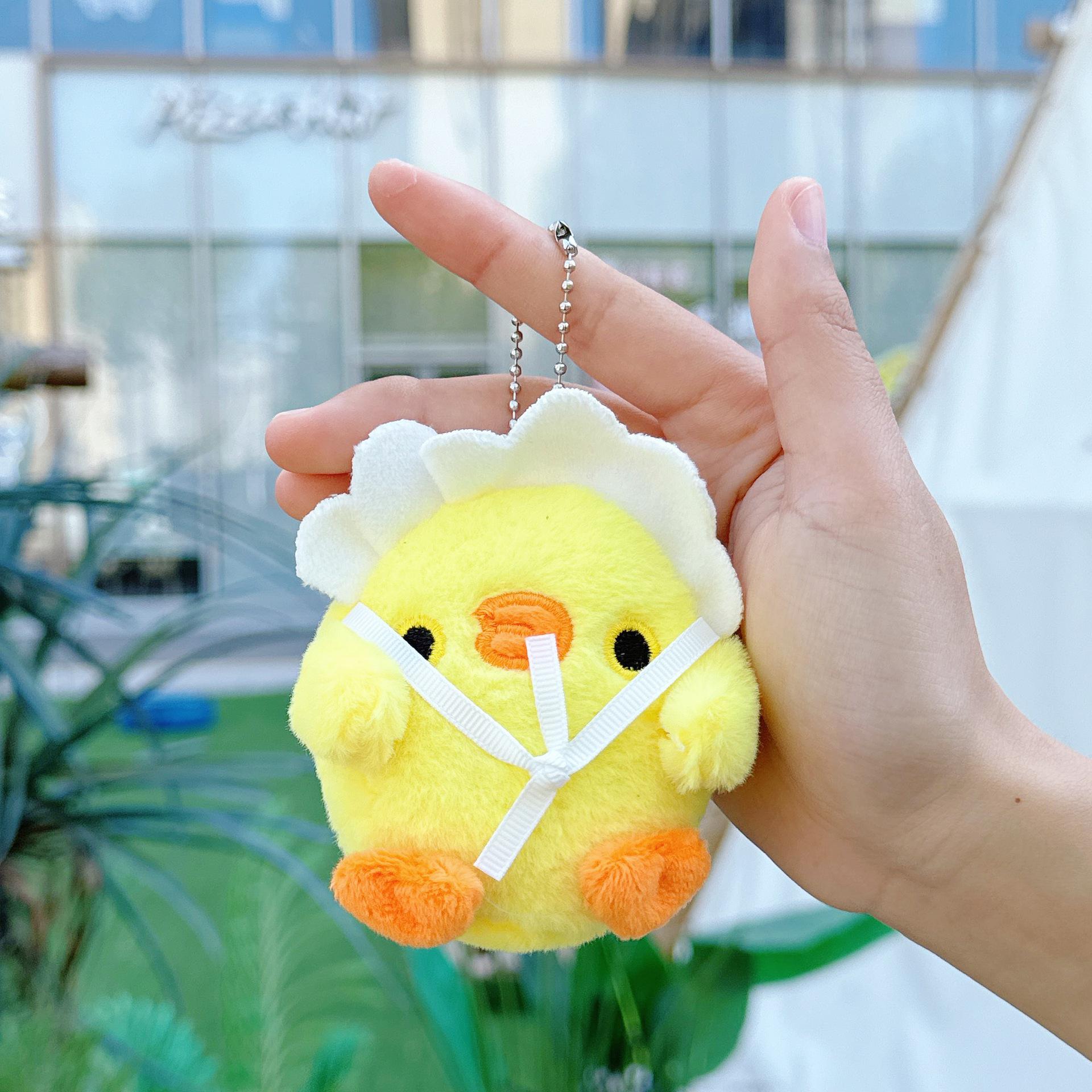 

Милый плюшевый брелок в виде цыпленка - Мягкий аксессуар для рюкзака и подарок 8cm Tall