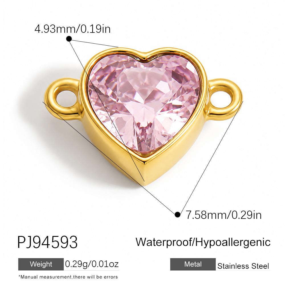 Waterproof Hypoallergenic DIY Jewelry 18K PVD Gold Plated Stainless Steel CZ Star Moon Heart Bow  Charms Pendants Bulk