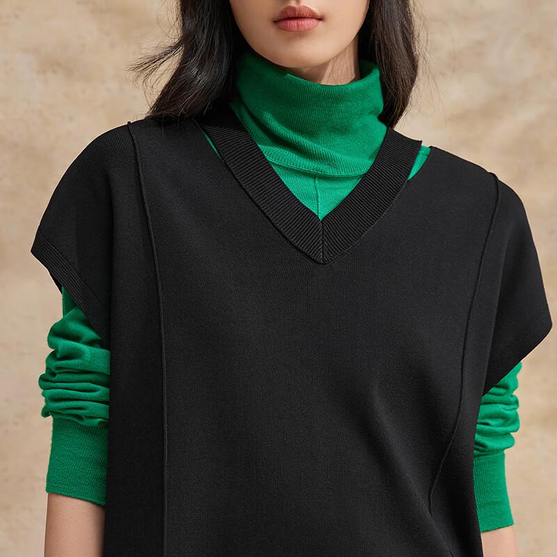 Broadcast Women's Black Knitted Layered Vest