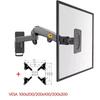 NB F150 3-12kg Aluminum Gas Spring Full Motion 2-Arm LCD Monitor Wall Bracket for 24"-35" TV/LED Stand