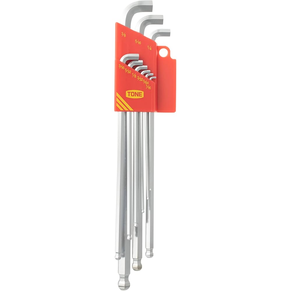 TONE Short Long Ball Point L Wrench Set BLB900S 9 Pieces Inch Size Tool Set