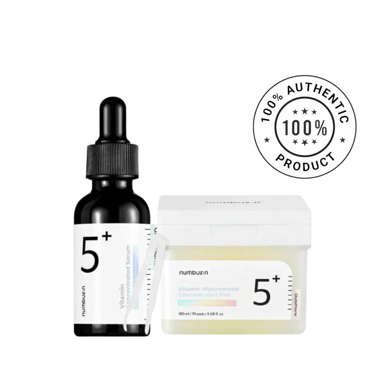 

Коллекция НУМБУЗИН №5 (Сыворотка от пятен 50 мл, витаминная сыворотка 30 мл, концентрированная подушечка 180 мл) 5+PAD+SERUM 30ML