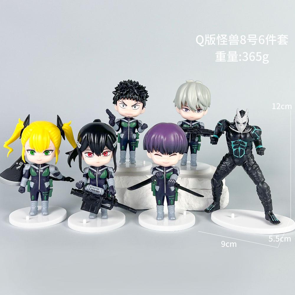 New Kaiju No 8 Chibi Figure Pvc Collectible Model Kafka Hibino Reno Ichikawa Kikoru Shinomiya Desktop Ornament For Anime Fans no box