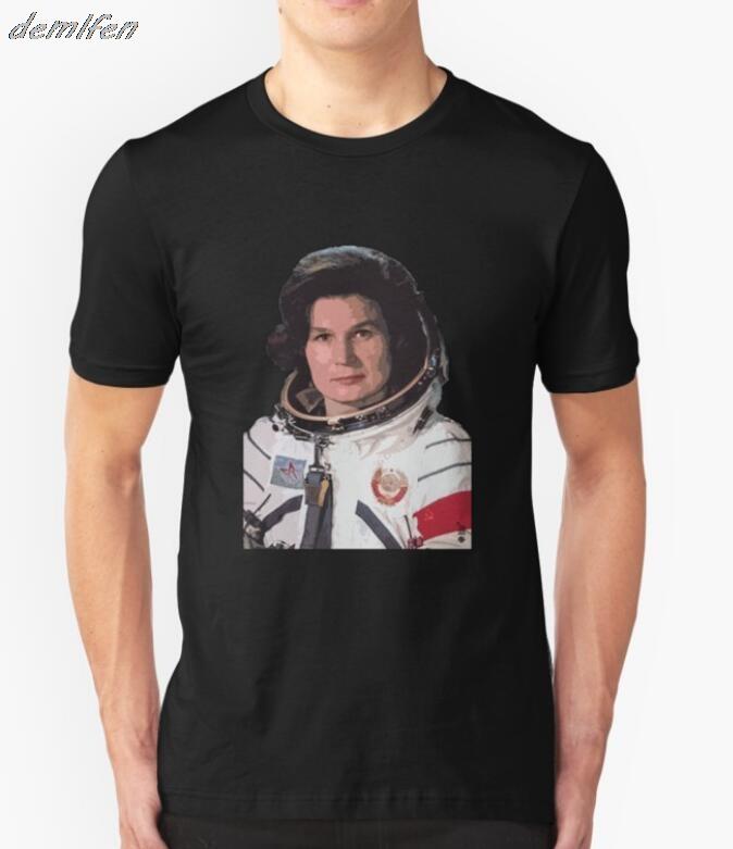 Soviet Space Program Propaganda Valentina Tereshkova Female Astronaut T-shirt Men S Short Sleeve O-Neck Shirt Tops Tees S разноцветный