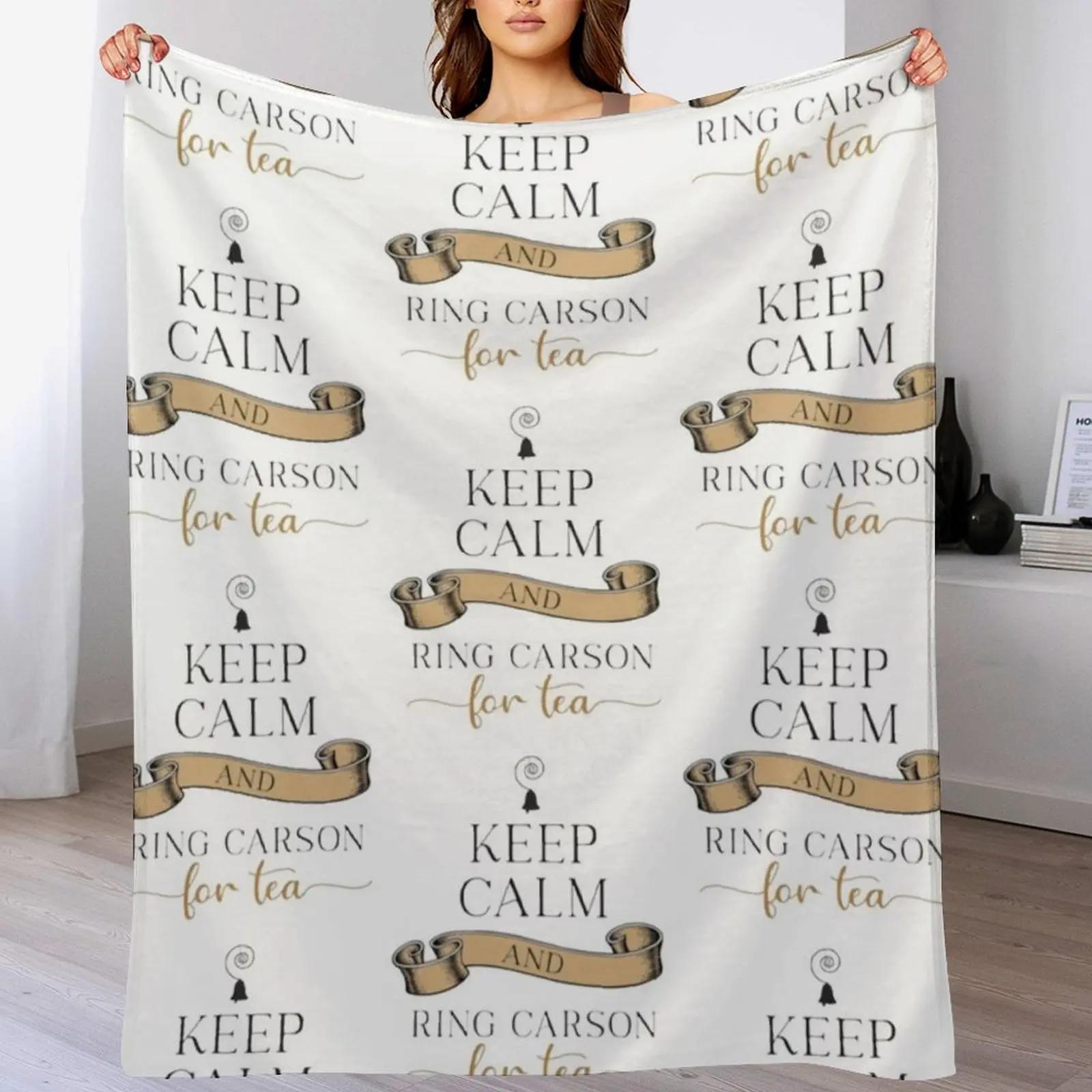 

Keep Calm and Ring Carson Throw Blanket All Season Soft Lightweight Blanket for Home 102x76cm(40x30in)