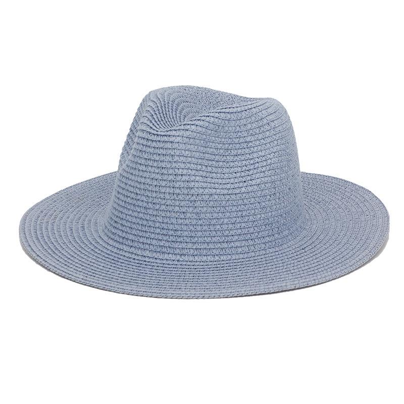 25 Colors Outdoor Sun Protection Women Beach Cowboy Hat Spring Summer Shade Solid Color Men Straw Hat Jazz Cap