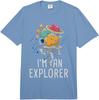 Astronaut Bowling Planets Explorer Graphic Print Casual Mens Cotton Short Sleeve TShirt