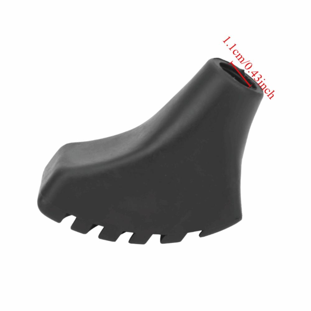10 Pcs Rubber Walking Stick Pad Black Trekking Poles Tips Durable Hiking Pole Tip  Ski Basket Use
