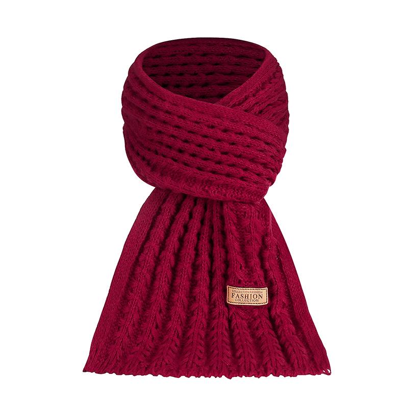 Dámská pletená čepice a šála v korejském stylu - Teplé, všestranné, jednobarevné