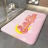 anime S-Sailor Moon Floor Mat Soft Flannel Entrance Door Mat Non Slip Absorbent Bathroom Bedroom Floor Rug