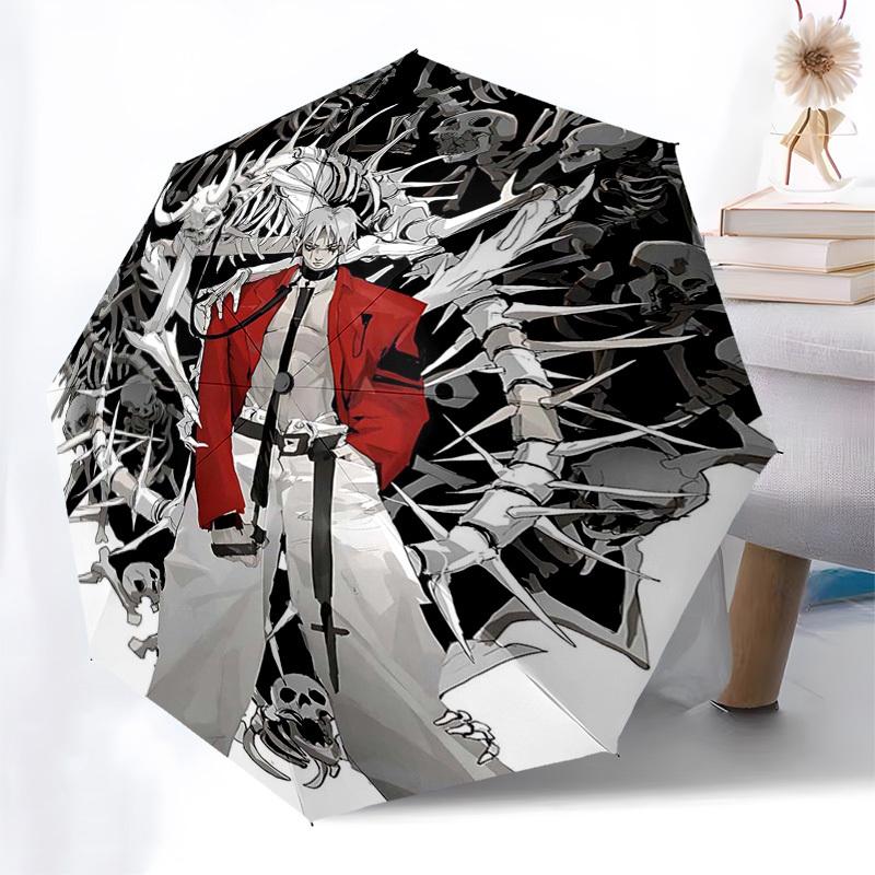 1pc Anime Character Skeletons Outdoor Umbrella - Automatic Opening/Closing - Portable 3-Fold Design - 8 Bone Iron Frame - Perfect Gift for Fans,