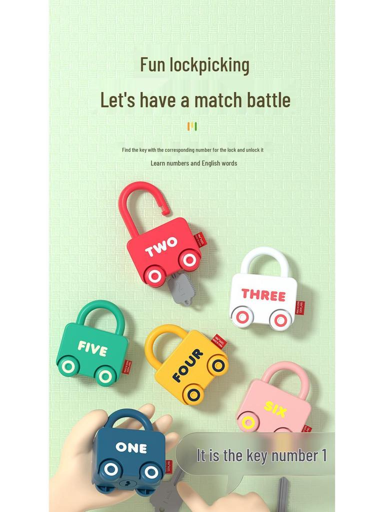 Sliding Toy Car - Educational Padlock Vehicle for Kids