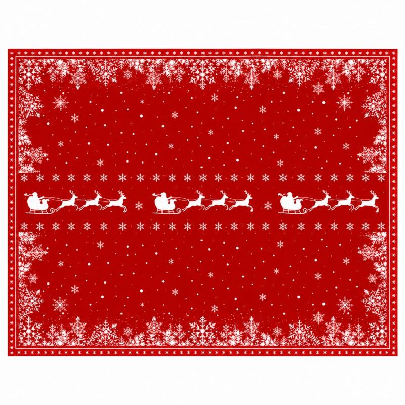 Christmas Tablecloth Festive Snowman Santa Print Dining Table Decor Gift