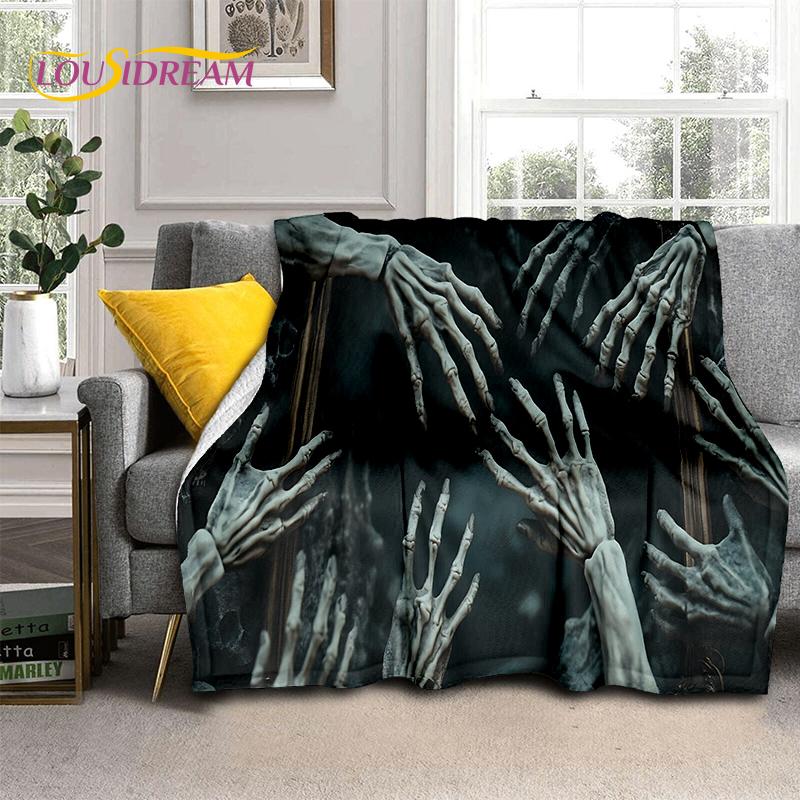 20 Style Gothic Horror Character Skull Ghost Spirit Soft Blanket,Soft Throw Blanket for Home Bedroom Bed Sofa Picnic Travel Gift