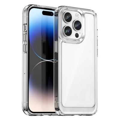For iPhone 12 Pro 6.1 Inch Case WANLONFENG MF Series TPU Acrylic Clear Phone Cover with Tempered Glass Film