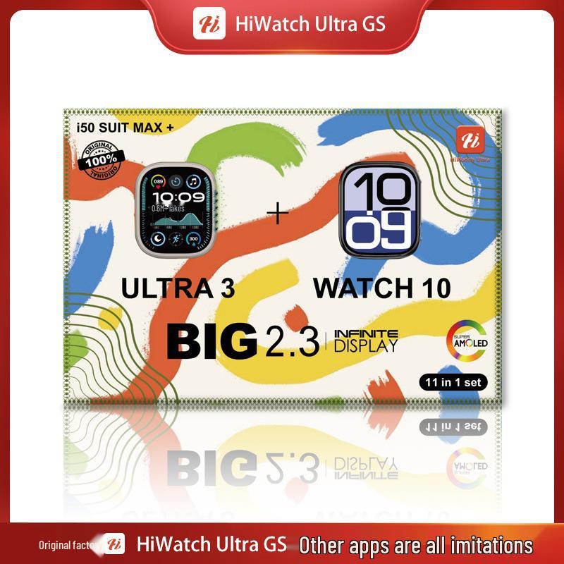 

Premium i50/i60 Dual Smartwatch & Bluetooth Earphone Set - Anti-Counterfeit, High Quality Packaging i50 Gold