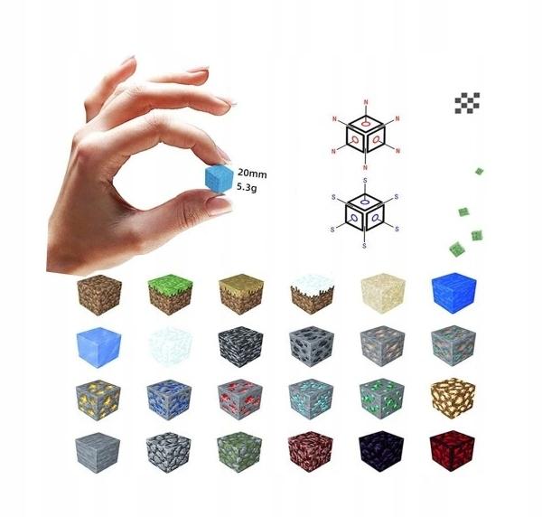 Magnetic Minecraft Cubes 50 Cubes For Stacking