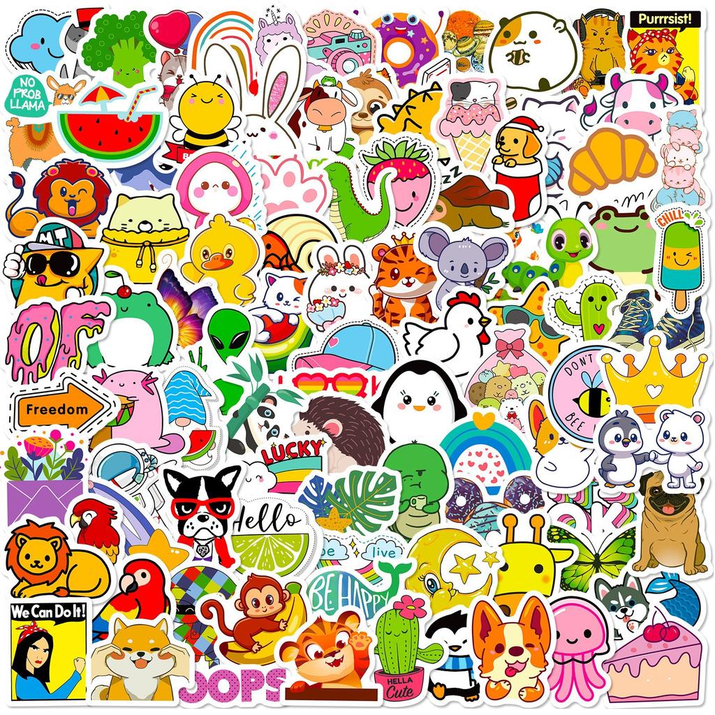 100 Small Size 4cm New Vsco Graffiti Stickers Creative Mix and Match Stickers Small and Fresh
