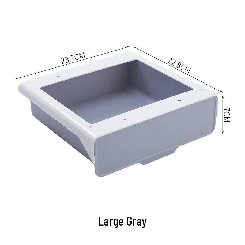 Punch-Free Hanging Seasoning Jar Rack with Drawer and Partition Basket