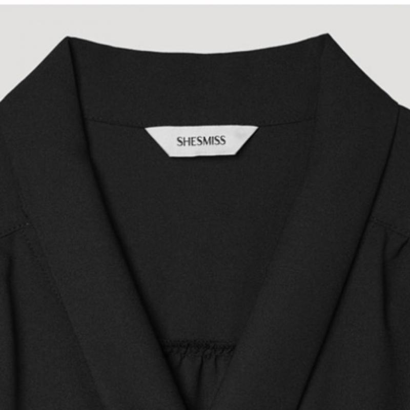 [She S miSS] Signature Tie Neck blouSe Swwblp22010 Bk