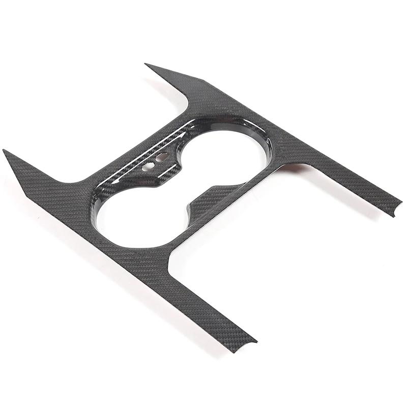 

For BMW 5 Series G60 2026 Center Console Real Carbon Fiber Car Water Cup Holder Frame Cover Trim Sticker Car Accessories