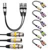 30cm Audio Cable Anti-winding Balanced Transmission Zinc Alloy 2 In 1 XLR Male To XLR Female Audio Extension Cord for Sound Console