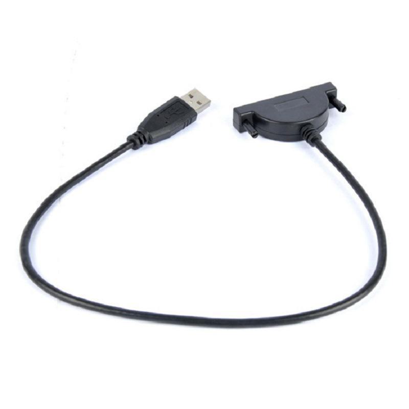 USB To SATA External Optical Drive Adapter Cable - 7+6 Converter for Laptops