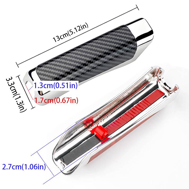 Car Handbrake Grips Hand Brake Cover Protection Cover Carbon Fiber Parking Brake Decoration Shell Interior Accessories Look Size