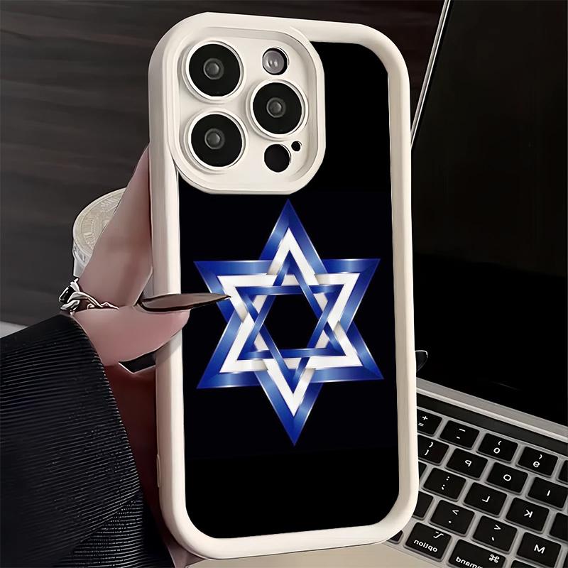 Phone Case for iPhone 17 Air 16E 15 16 Pro Max David Jewish Star Symbol Cover 14 Plus 13 12 Mini Soft Shell Silicone Fundas