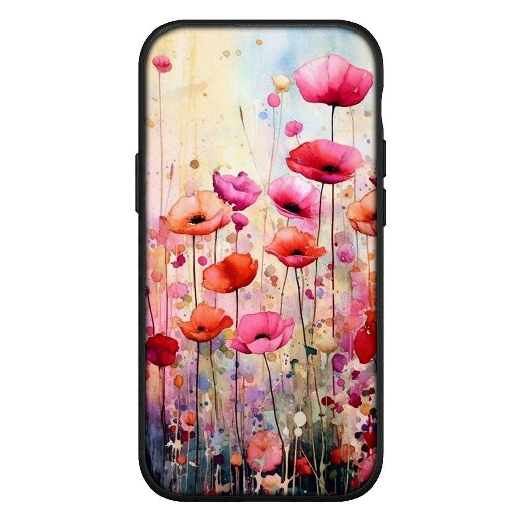 

для Samsung Galaxy S24 S23 iPhone 16 15 14 Xiaomi Redmi Note 13 12 11 10 8 Plus 9 Pro Max X XR A06 14CЧехол для телефона Flower Poppy Bloom OPPO Huawei Cover for Samsung Galaxy A06 аэро