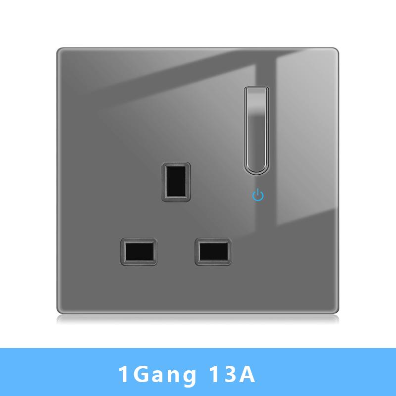 Nástěnný vypínačový panel LED indikátor UK EU FR Univerzální USB Elektrická zásuvka Klavírní klávesy Samoresetovací nástěnné vypínače TV Počítač