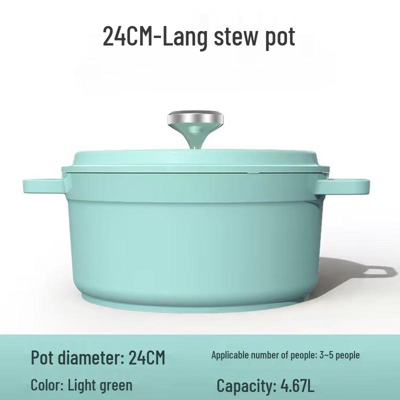 

ZISIZ Enamel Aluminum Stew Pot