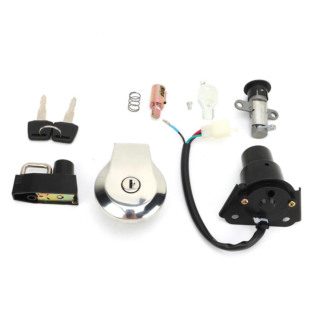 Motorcycle Ignition Switch Lock Set Fuel Gas Tank Helmet Trunk Lock with Keys for Virago XV125 XV250 XV535