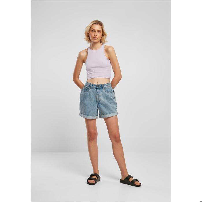 Débardeur court - URBAN CLASSICS - Ladies Cropped Rib Top - Violet lavande - Slim - Confortable