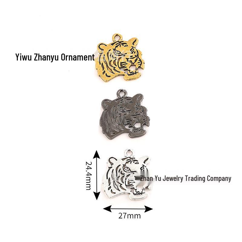 Tiger Head Pendant Necklace: Men s Retro Sweater Chain Jewelry Accessory